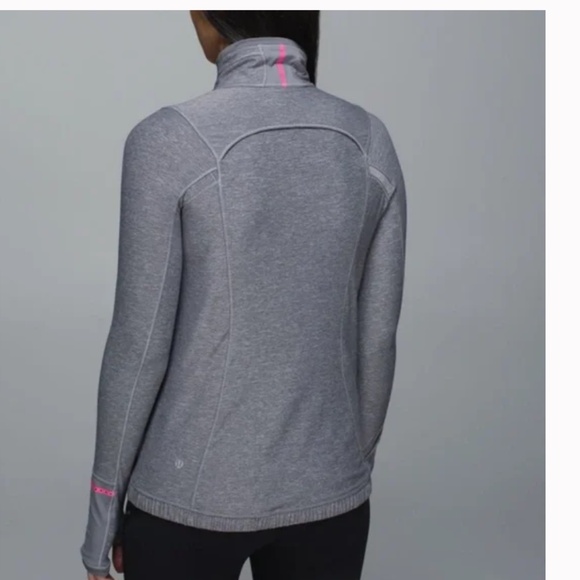 Lululemon Pace Pusher 1/2 Zip Sz 6 Heathered Slate/Slate - Picture 2 of 11